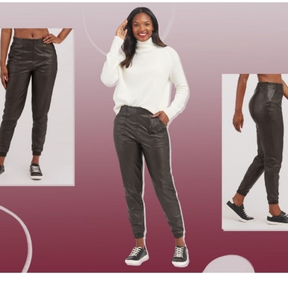 SPANX Pants - Spanx leather like jogger NWT